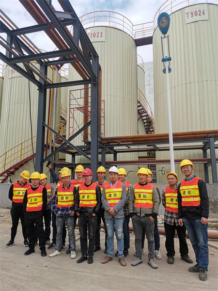 建能环境建设科技承接广州东马油脂化工设备保温工程